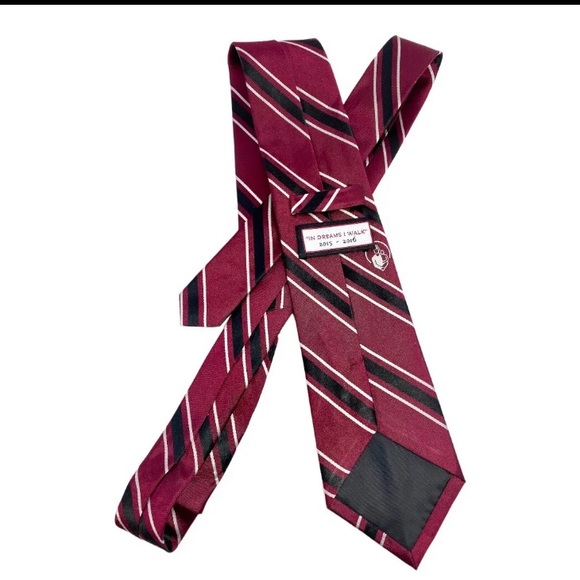 Shriner/Noble/Shrine Necktie Burgundy with Black and White Stripes NWOT Tie - Picture 2 of 9